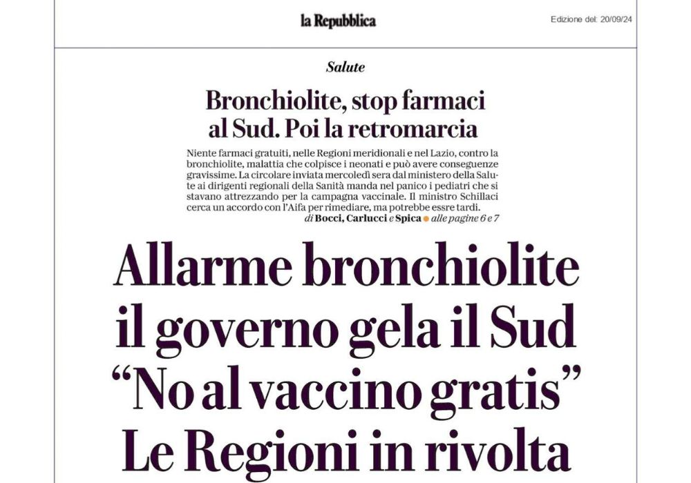 Bronchiolite e vaccinazione neonati: ministero in stato confusionale