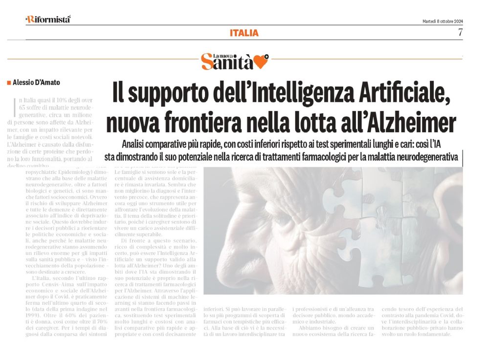 Intelligenza artificiale, nuova frontiera nella lotta all'Alzheimer